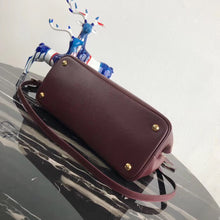 Load image into Gallery viewer, Prada Bicolor Double Medium Garnet Saffiano Bag
