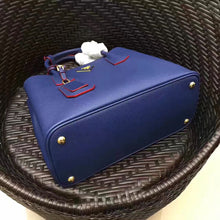 Load image into Gallery viewer, Prada Blue Saffiano Double Medium Bag
