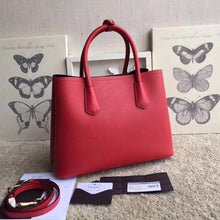 Load image into Gallery viewer, Prada Red Saffiano Double Medium Bag
