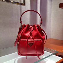 Load image into Gallery viewer, Prada Bucket Bag In Red Calfskin 1BH038
