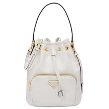 Load image into Gallery viewer, Prada Bucket Bag In White Calfskin 1BH038
