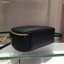 Load image into Gallery viewer, Prada Odette Black Saffiano And Green Crocodile Bag
