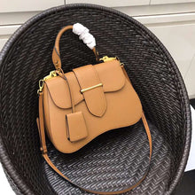 Load image into Gallery viewer, Prada Camel Large Sidonie Saffiano Leather Bag
