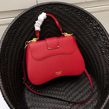Load image into Gallery viewer, Prada Red Large Sidonie Saffiano Leather Bag
