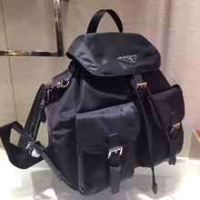 Load image into Gallery viewer, Prada Navy Blue Nylon Backpack With Clutch
