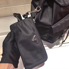 Load image into Gallery viewer, Prada Black Nylon Backpack With Clutch
