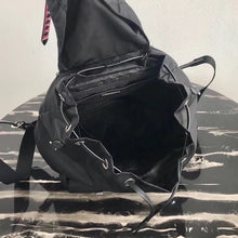 Load image into Gallery viewer, Prada Black Nylon Backpack With White Metal Studs
