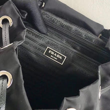 Load image into Gallery viewer, Prada Black Nylon Backpack With White Metal Studs
