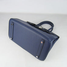 Load image into Gallery viewer, Hermes Birkin 30cm Togo Leather Handbags Dark Blue Silver
