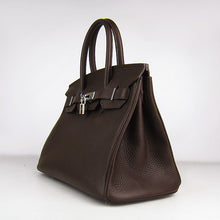 Load image into Gallery viewer, Hermes Birkin 30cm Togo Leather Handbags Dark Coffee Silver

