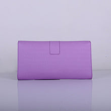 Load image into Gallery viewer, Yves Saint Laurent Lady Genuine Leather Purse Purple 39321
