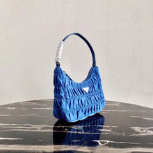 Load image into Gallery viewer, Prada Hobo Mini Bag In Blue Nylon
