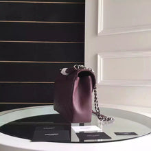 Load image into Gallery viewer, Yves Saint Laurent Large Monogram College Bag in Burgundy Goatskin
