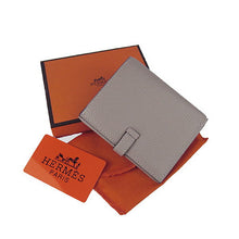 Load image into Gallery viewer, Hermes Wallet H006 Ladies Cow Leather Grey
