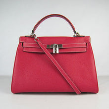 Load image into Gallery viewer, Hermes Kelly 32cm Togo Leather Handbag Red/Silver
