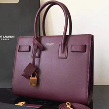 Load image into Gallery viewer, Yves Saint Laurent Baby Sac De Jour Bag In Burgundy Leather
