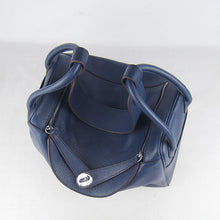 Load image into Gallery viewer, Hermes Lindy 34cm handbag 6208 dark blue Silver
