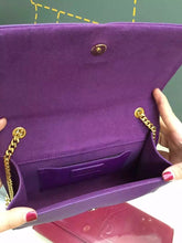 Load image into Gallery viewer, Yves Saint Laurent Medium Monogramme Tassel Bag In Purple Calfskin
