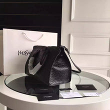 Load image into Gallery viewer, Yves Saint Laurent So Black Small Monogram Cabas Bag In Crocodile Leather

