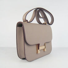 Load image into Gallery viewer, Hermes Constance Cowskin Leather Bag H017 grey Golden
