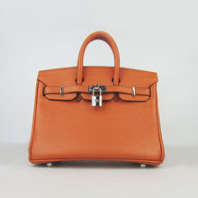 Load image into Gallery viewer, Hermes Birkin 25cm Handbag 6068 orange silver
