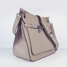 Load image into Gallery viewer, Hermes Leather Shoulder bag H6508 grey silver
