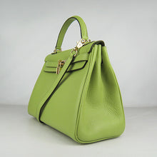 Load image into Gallery viewer, Hermes Kelly 32cm Togo Leather Handbag 6108 Green Golden
