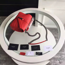 Load image into Gallery viewer, Yves Saint Laurent Medium Monogram College Bag in Red Goatskin
