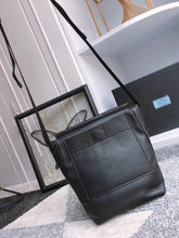 Load image into Gallery viewer, Prada Etiquette Black Leather Messenger Bag
