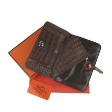 Load image into Gallery viewer, Hermes Wallet H001 Unisex Crocodile Coffee
