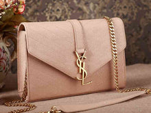 Load image into Gallery viewer, Yves Saint Laurent Small Monogramme Satchel Dark Beige Grain Textured Matelasse Leather
