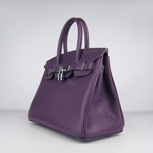 Load image into Gallery viewer, Hermes Birkin 30cm Togo Leather Handbags Purple Silver
