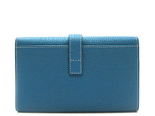 Load image into Gallery viewer, Hermes Wallet H1125 Wallet Cow Leather Blue
