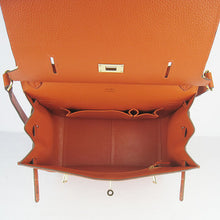 Load image into Gallery viewer, Hermes Leather Shoulder bag H6508 orange golden
