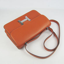 Load image into Gallery viewer, Hermes Calf Leather Message Bag H020 Orange Silver
