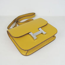 Load image into Gallery viewer, Hermes Constance Cowskin Leather Bag H017 yellow silver
