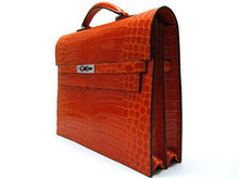 Load image into Gallery viewer, Hermes Briefcases H1053 Unisex Briefcase Orange Handbag
