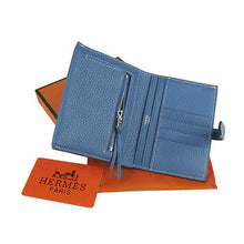 Load image into Gallery viewer, Hermes Wallet H006 Ladies Cow Leather Blue
