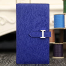 Load image into Gallery viewer, Hermes Bearn Gusset Wallet In Electric Blue Leather
