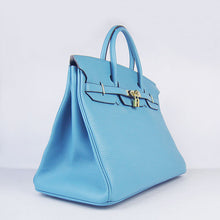 Load image into Gallery viewer, Hermes Birkin 35cm Togo Leather Handbags 6099 Light Blue Golden
