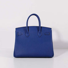 Load image into Gallery viewer, Hermes 30cm Birkin Bag Togo Leather with Strap Electric Blue Gold
