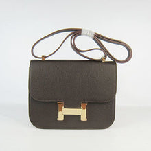 Load image into Gallery viewer, Hermes Constance Cowskin Leather Bag H017 dark coffee golden
