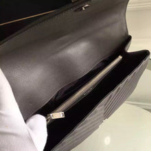 Load image into Gallery viewer, Yves Saint Laurent Large Monogram College Bag in Anthracite Goatskin

