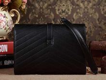 Load image into Gallery viewer, Yves Saint Laurent Small Monogramme Satchel In Black Matelasse Leather
