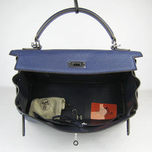 Load image into Gallery viewer, Hermes Kelly 32cm Togo Leather 6108 Dark Blue Silver
