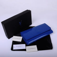 Load image into Gallery viewer, Yves Saint Laurent Lady Patent Leather Purse Sapphire Blue 39321
