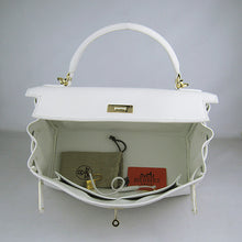 Load image into Gallery viewer, Hermes Kelly 32cm Togo Leather Handbag 6108 White Golden
