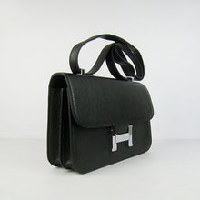 Load image into Gallery viewer, Hermes Calf Leather Message Bag H020 Black Silver
