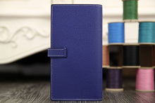 Load image into Gallery viewer, Hermes Bearn Gusset Wallet In Electric Blue Epsom Leather
