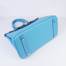Load image into Gallery viewer, Hermes Birkin 30cm Togo Leather Handbags Light Blue Silver
